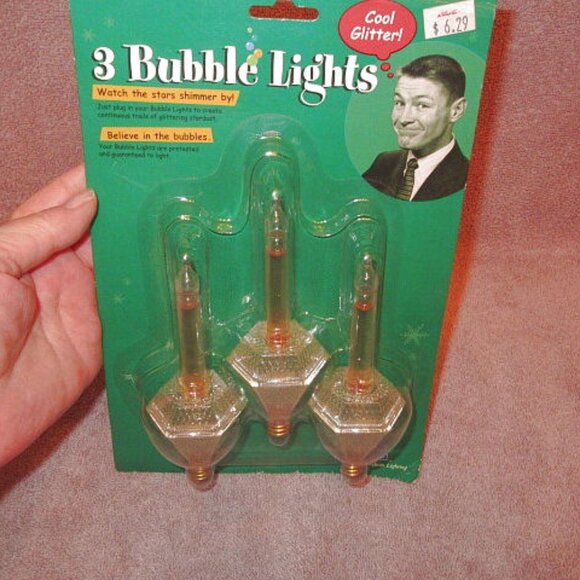 New Vintage Bethlehem Glitter Stars Bubble Light Bulbs for Christmas Tree Socket - Picture 2 of 12